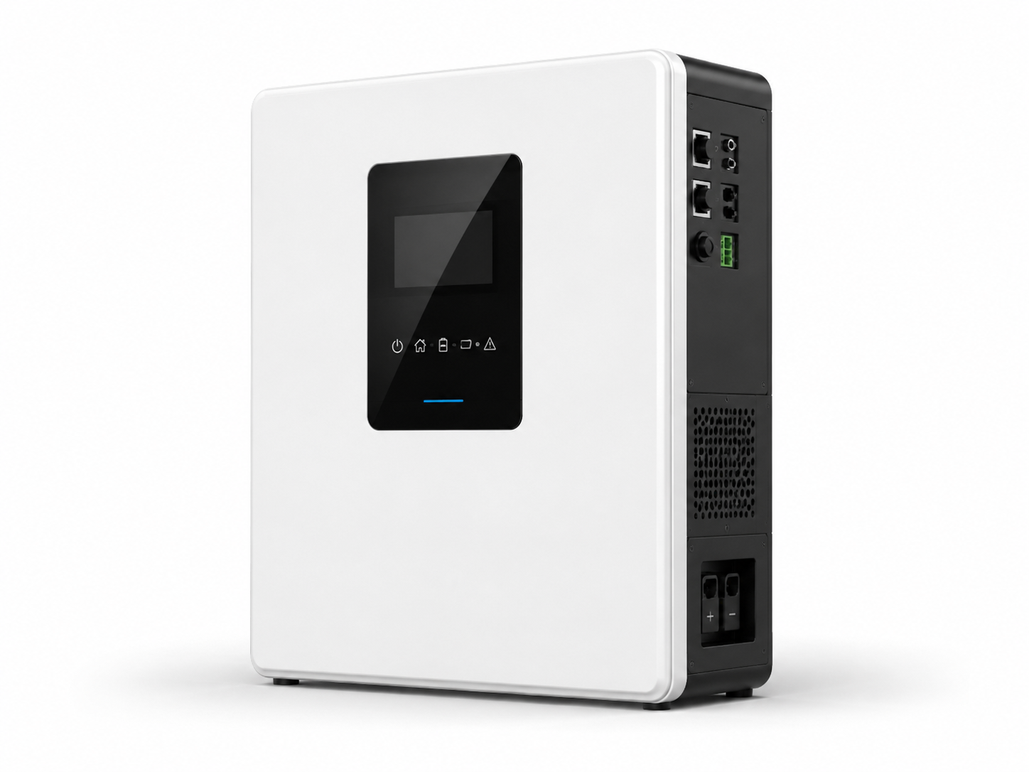 Wall-mount lithium solar battery for compact installations
